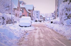 pink dawn, zaspa, snow